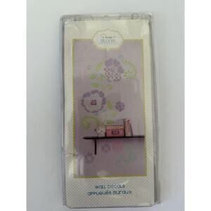 Dena Bloom Collection Purple Flowers Floral Green Leaves Garden Wall Decals